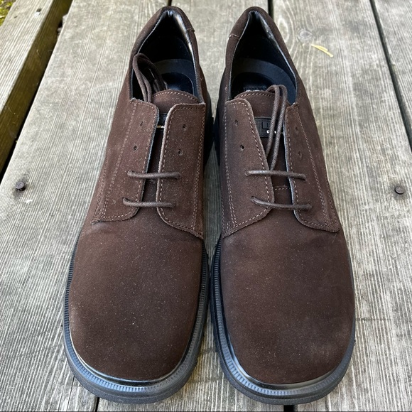 Doc Martens Burnt Oak Suede Leather Super Buck 4 Blind Eyelet Shoe Vintage Sz 12 - Picture 6 of 16